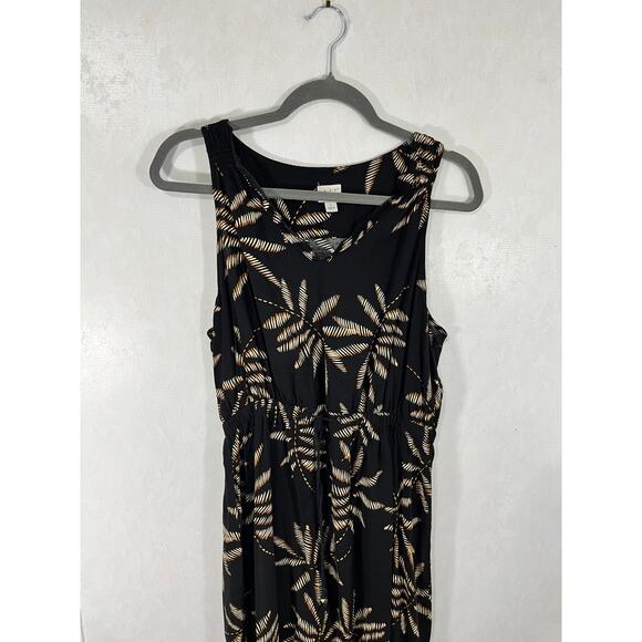 A New Day Womans Sleeveless Sundress Tank Maxi Palm Leaf Design - Picture 3 of 6